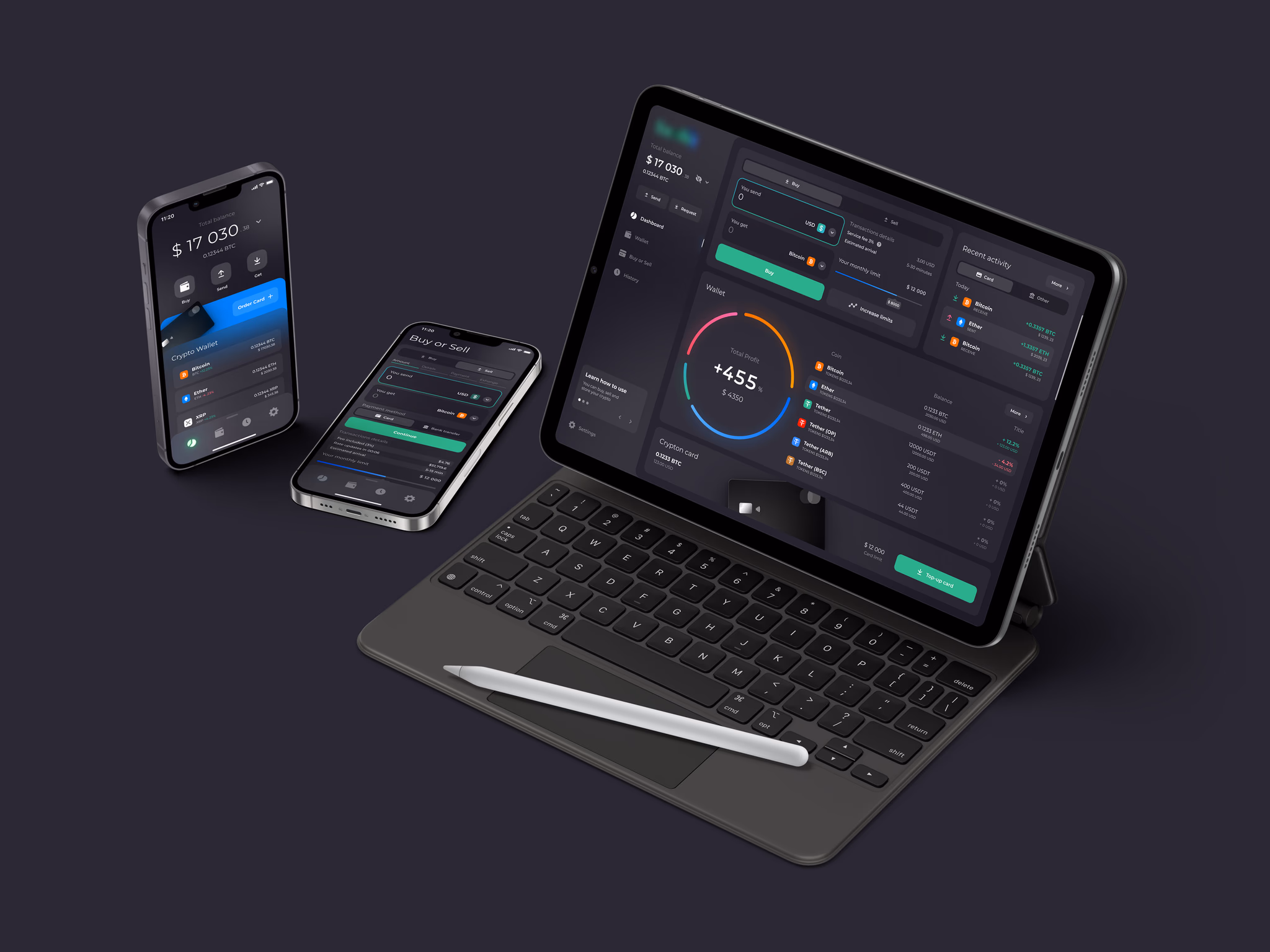 CoinCatalyst crypto wallet and marketplace dashboard for portfolio management and transactions